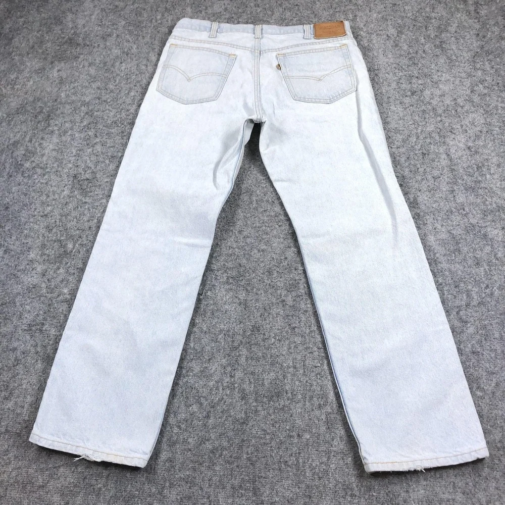 Vintage Levis 549 Jeans Mens 36x30 USA Light Wash Straight Leg 80s 90s Denim